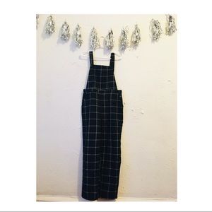 Plaid overalls *like new!*